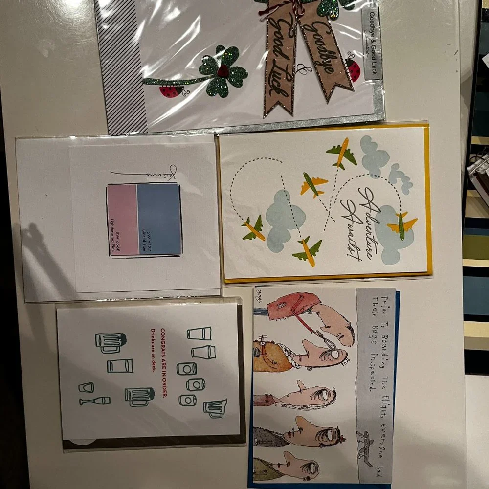 Greeting Card Lot - Good Luck, Bon‎ Voyage, Congratulations, Engagement (new)